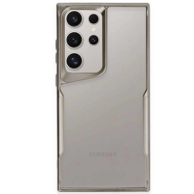 Samsung Galaxy S24 Ultra Kılıf Boyi Silikon Kapak - Titan Gri
