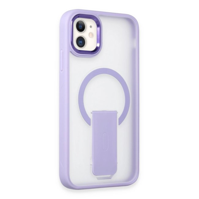 İphone 12 Tork Magsafe Standlı Kapak - Lila