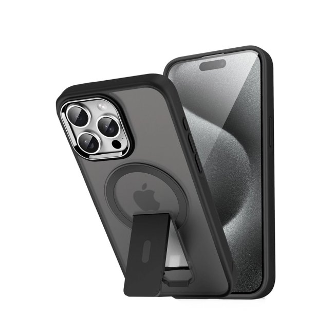 İphone 14 Pro Tork Magsafe Standlı Kapak - Siyah