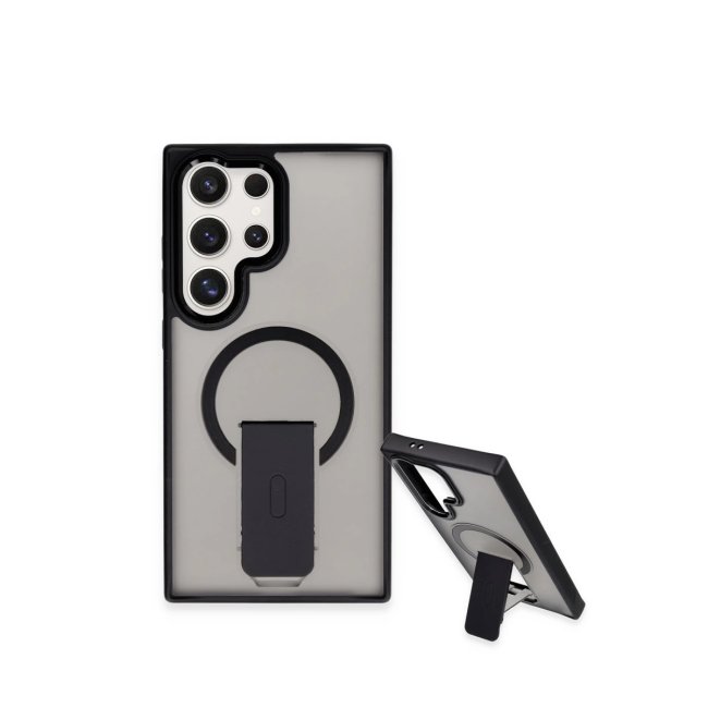 Samsung Galaxy S23 Ultra Tork Magsafe Standlı Kapak - Derin Mor