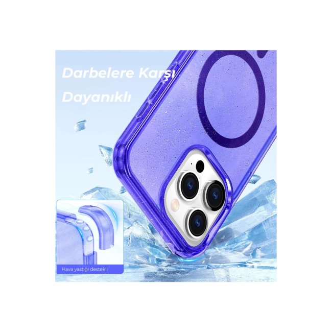 İphone 14 Pro Kılıf  Magsafe Kapak - Turuncu