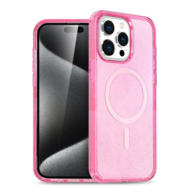 İphone 14 Pro Max Kılıf  Magsafe Kapak - Pembe