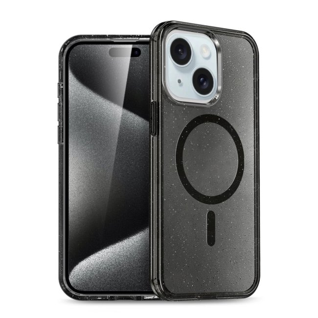 İphone 15 Plus Kılıf  Magsafe Kapak - Siyah