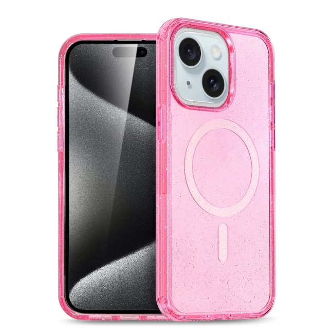 İphone 15 Plus Kılıf Magsafe Kapak - Pembe