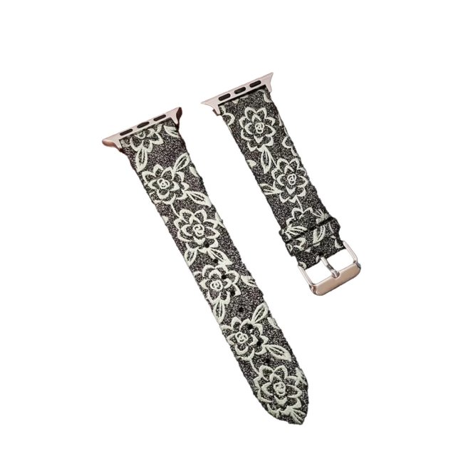 Apple Watch 38mm Creeper Desenli Kordon - Siyah