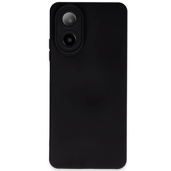 Oppo A38 Kılıf Nano İçi Kadife Silikon - Siyah
