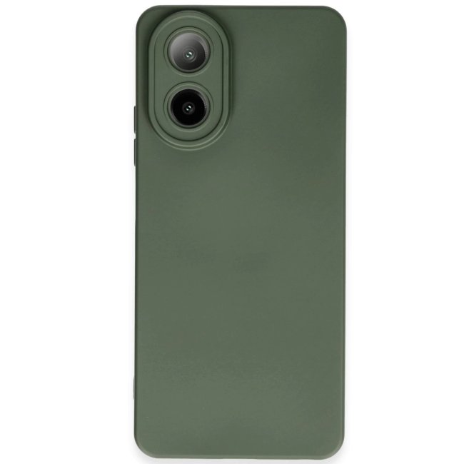 Oppo A38 Kılıf Nano İçi Kadife Silikon - Koyu Yeşil