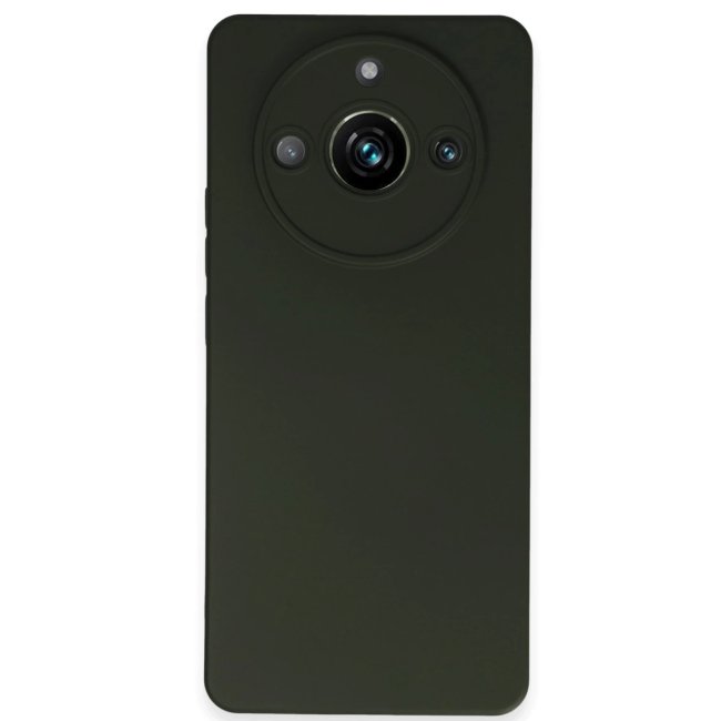 Realme 11 Pro Kılıf Nano İçi Kadife Silikon - Koyu Yeşil