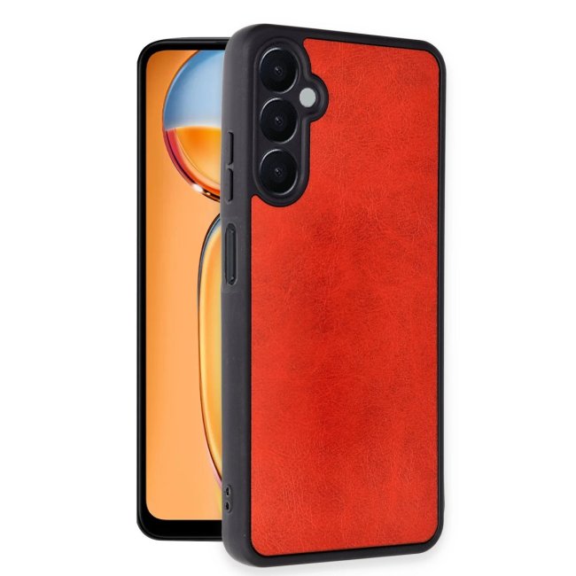 Samsung Galaxy A25 5g Kılıf Aras Deri Kapak - Kırmızı