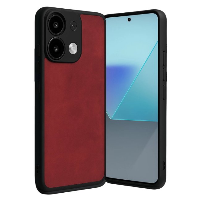 Xiaomi Redmi Note 13 Pro 5g Kılıf Aras Deri Kapak - Kırmızı