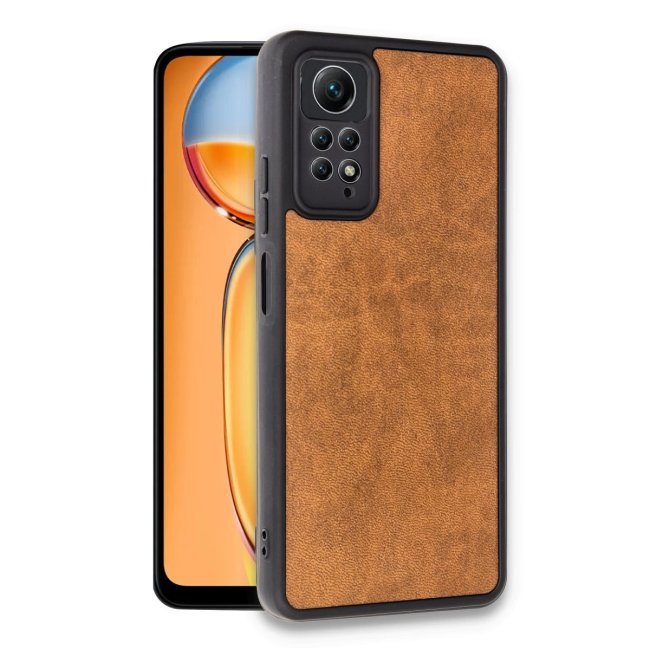 Xiaomi Redmi Note 12 Pro 4g Kılıf Aras Deri Kapak - Taba
