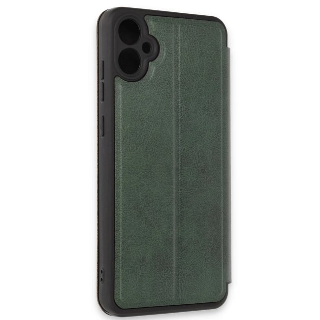 Samsung Galaxy A05 Kılıf Flip Cover - Koyu Yeşil