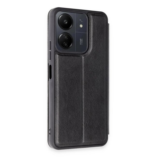 Xiaomi Redmi 13c Kılıf Flip Cover - Siyah