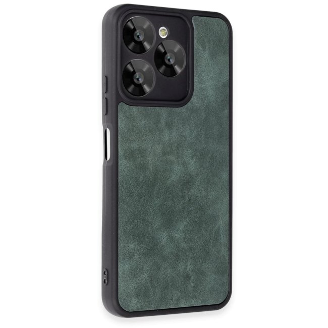 General Mobile Era 30 Kılıf Aras Deri Kapak - Koyu Yeşil