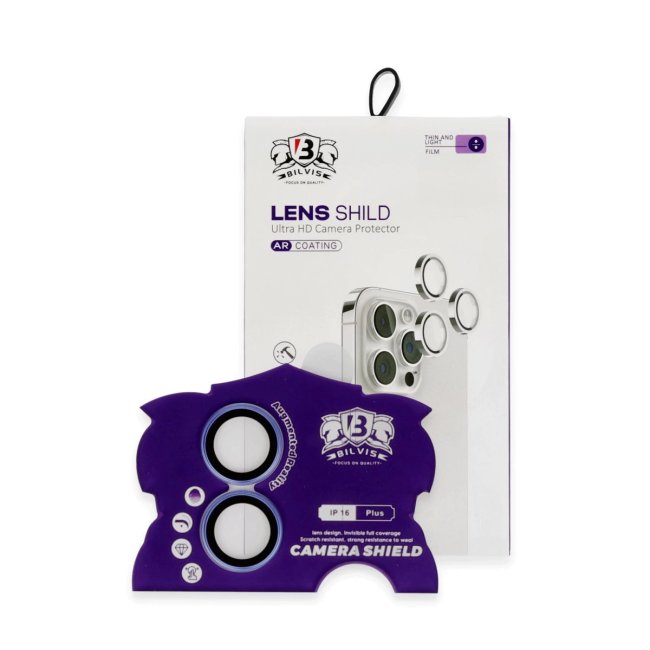 İphone 16 Bilvis Titan Kamera Lens - Mavi