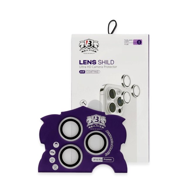 İphone 16 Pro Max Bilvis Titan Kamera Lens - Gümüş