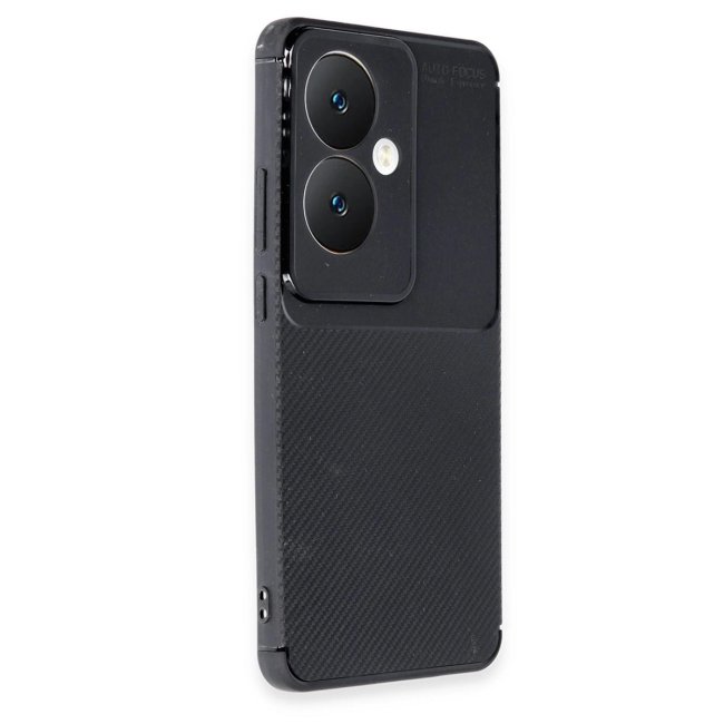 Oppo Reno 11f Kılıf Auto Focus Karbon Kapak - Siyah