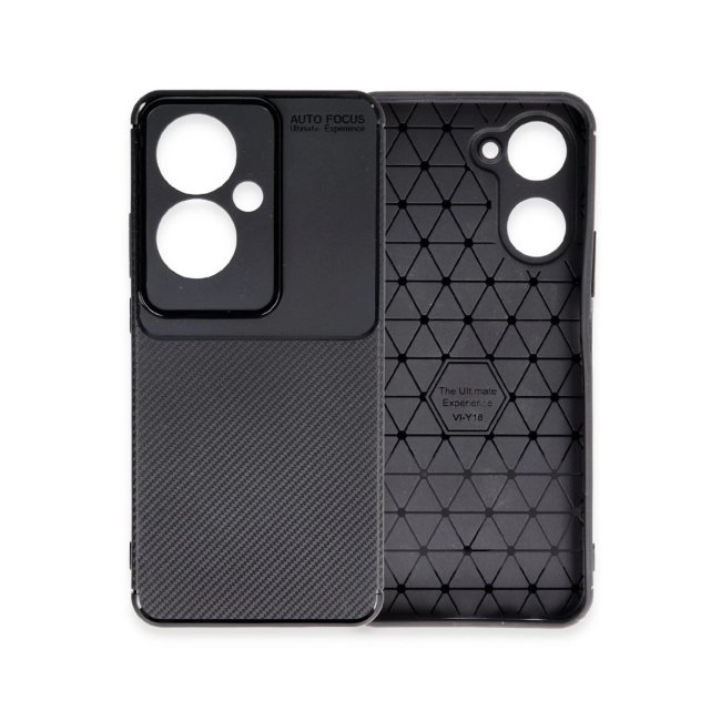 Oppo Reno 11f Kılıf Auto Focus Karbon Kapak - Siyah