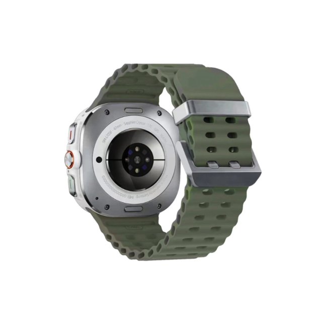 Watch 7 Ultra Kr417 Rug Silikon Kordon - Koyu Yeşil