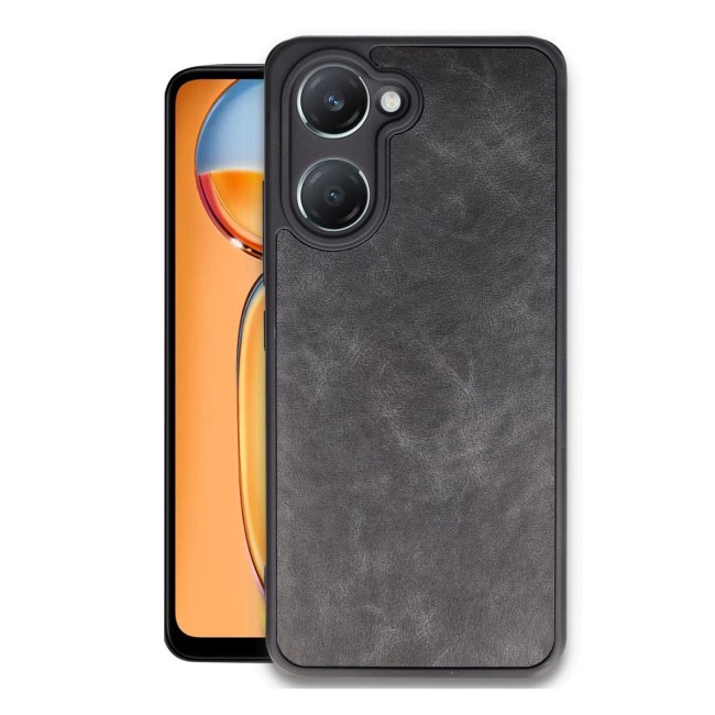 Vivo Y18 Kılıf Aras Deri Kapak - Siyah