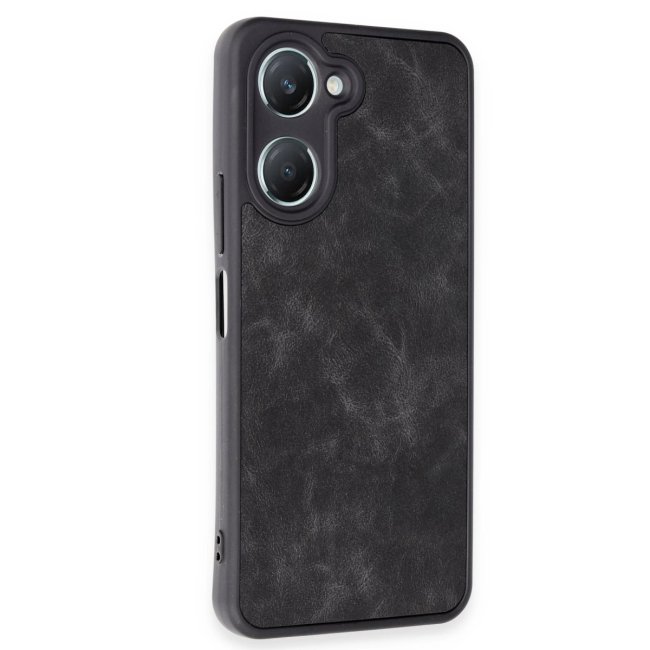 Vivo Y18 Kılıf Aras Deri Kapak - Siyah
