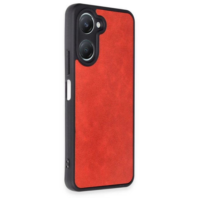 Vivo Y18 Kılıf Aras Deri Kapak - Kırmızı