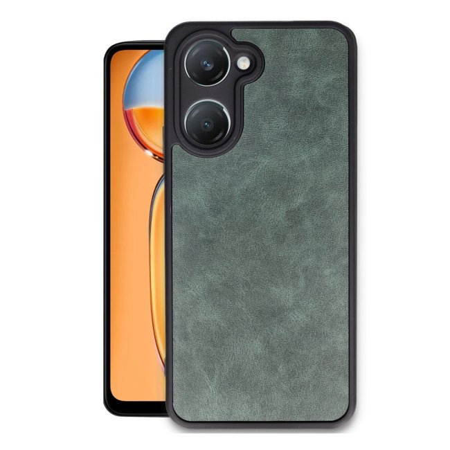 Vivo Y18 Kılıf Aras Deri Kapak - Koyu Yeşil