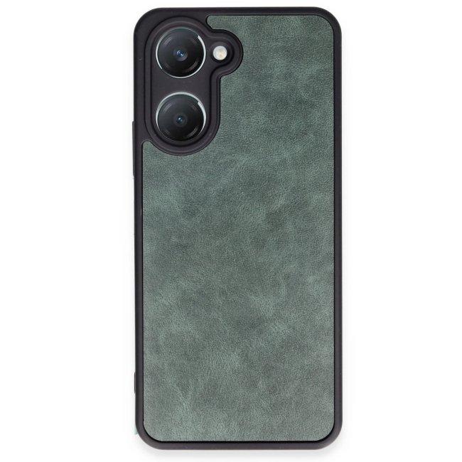 Vivo Y18 Kılıf Aras Deri Kapak - Koyu Yeşil