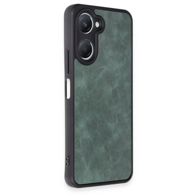 Vivo Y18 Kılıf Aras Deri Kapak - Koyu Yeşil