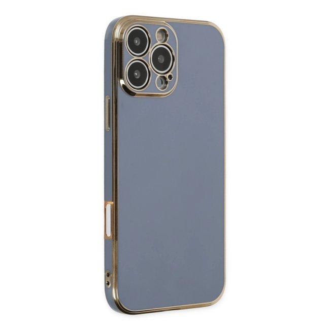 İphone 16 Pro Kılıf Volet Silikon - Mavi