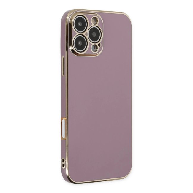 İphone 16 Pro Max Kılıf Volet Silikon - Mor