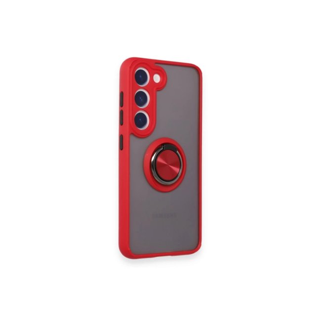 Samsung Galaxy M15 Kılıf Montreal Yüzüklü Silikon Kapak - Kırmızı