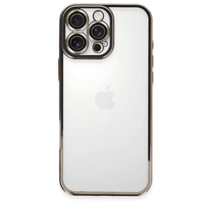 İphone 16 Pro Kılıf Razer Lensli Silikon - Titanyum Gri