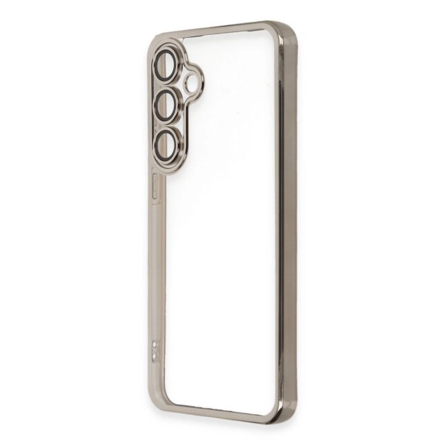 Samsung Galaxy S24 Fe Kılıf Razer Lensli Silikon - Titanyum Gri