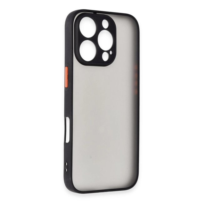 İphone 16 Pro Kılıf Montreal Silikon Kapak - Siyah