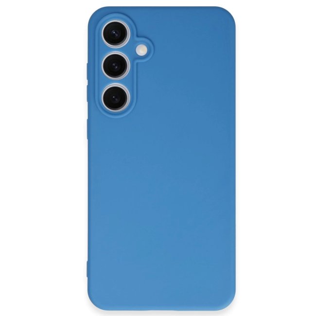 Samsung Galaxy S24 Fe Kılıf Nano İçi Kadife Silikon - Mavi