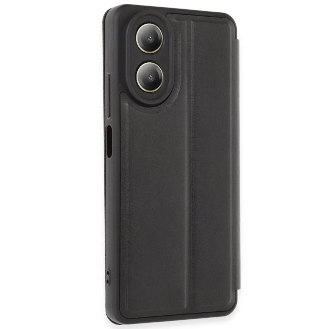 Oppo A38 Kılıf Flip Cover - Siyah