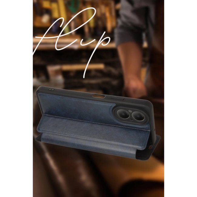 Oppo A38 Kılıf Flip Cover - Lacivert