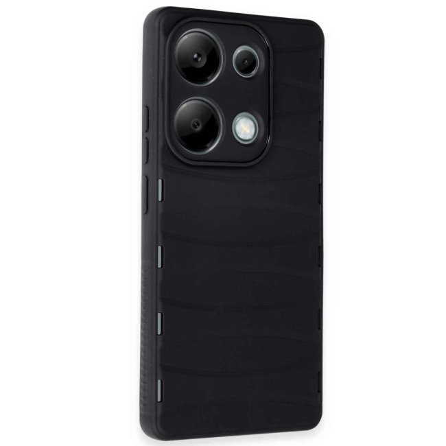 Xiaomi Redmi Note 13 Pro 4g Kılıf Bibercas Silikon Kapak - Siyah