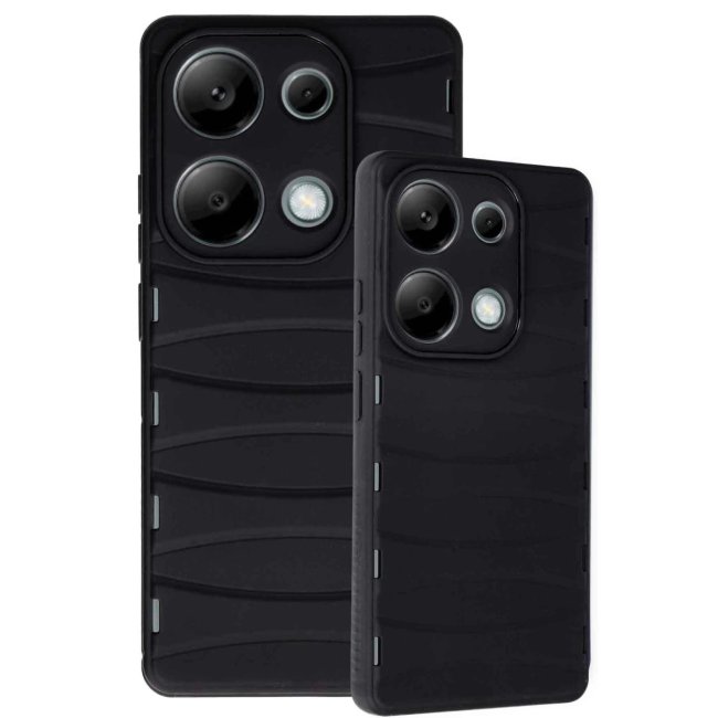 Xiaomi Redmi Note 13 Pro 4g Kılıf Bibercas Silikon Kapak - Siyah