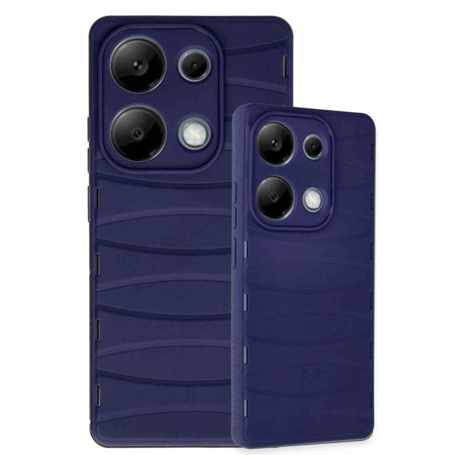 Xiaomi Redmi Note 13 Pro 4g Kılıf Bibercas Silikon Kapak - Lacivert
