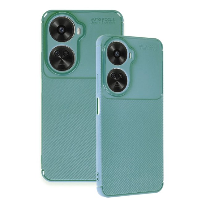 Huawei Nova 12 Se Kılıf Auto Focus Karbon Kapak - Koyu Yeşil