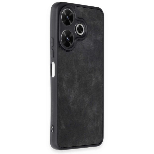 Xiaomi Redmi 13 4g Kılıf Aras Deri Kapak - Siyah