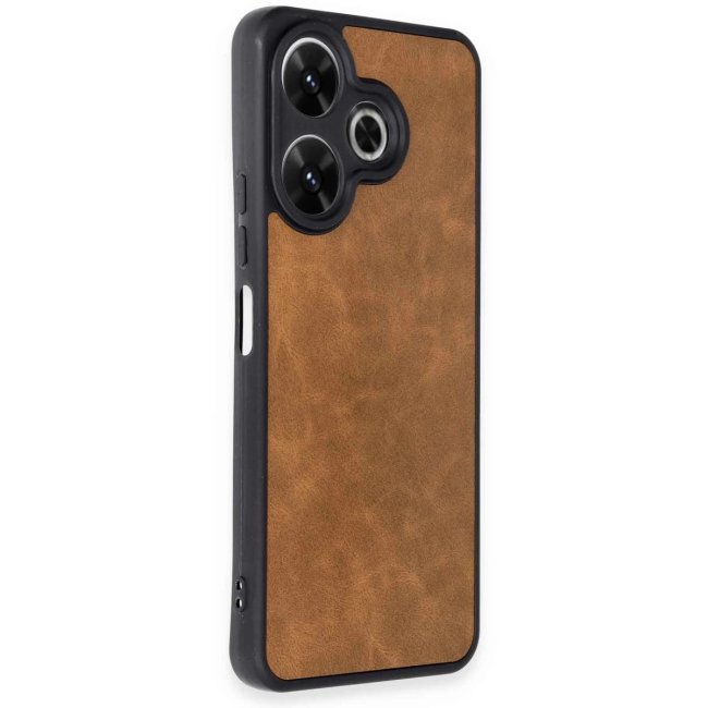 Xiaomi Redmi 13 4g Kılıf Aras Deri Kapak - Taba