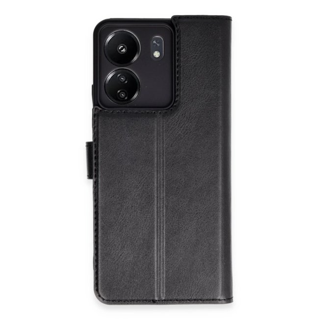 Xiaomi Redmi 13c Kılıf Trend S Plus Kapaklı Kılıf - Siyah