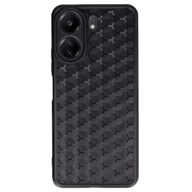 Xiaomi Redmi 13c Kılıf Petek Silikon Kapak - Siyah