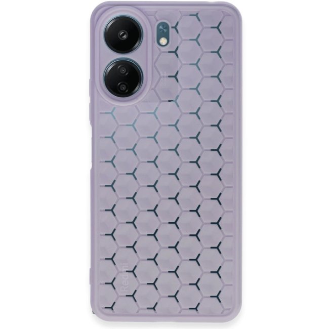 Xiaomi Redmi 13c Kılıf Petek Silikon Kapak - Lila