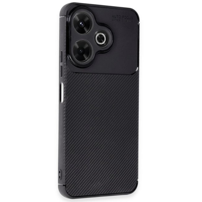 Xiaomi Redmi 13 4g Kılıf Auto Focus Karbon Kapak - Siyah