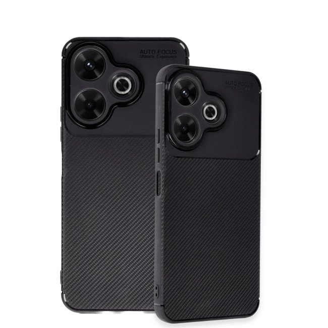 Xiaomi Redmi 13 4g Kılıf Auto Focus Karbon Kapak - Siyah