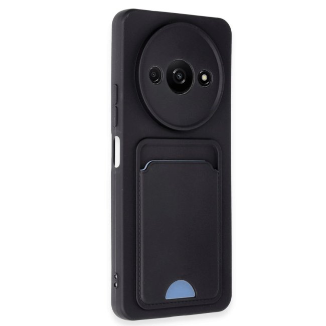 Xiaomi Redmi A3 4g Kılıf Kelvin Kartvizitli Silikon - Siyah